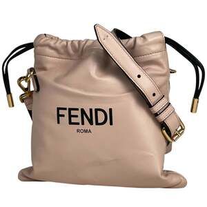 FENDI Pink Leather Shoulder Bag
